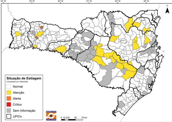 mapa estiagem