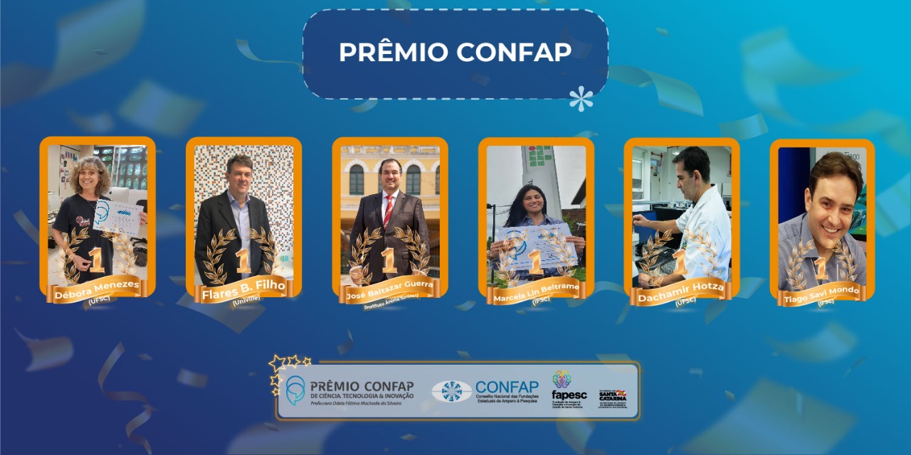 Arte mostra a foto e os nomes de todos os finalistas no prêmio Confap.