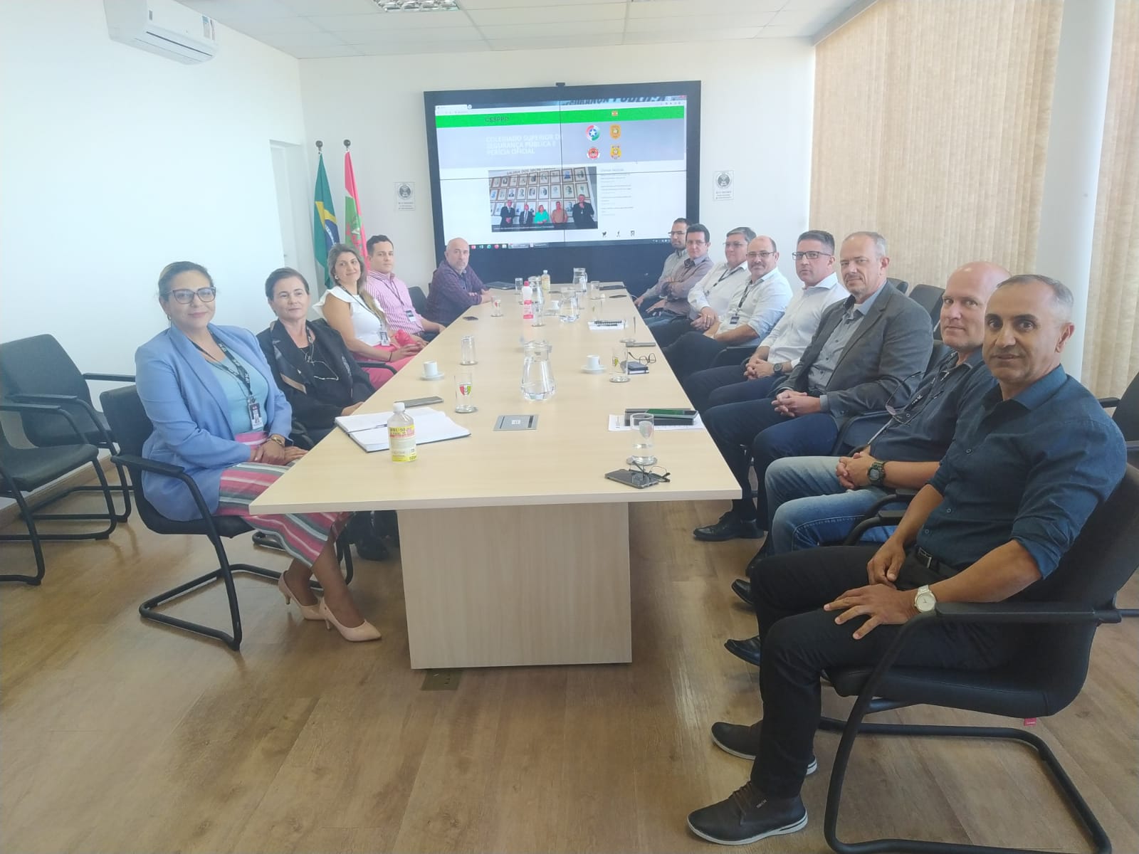 Reunião com dois representantes da equipe de transição do governador eleito no Colegiado Superior de Segurança pública e perícia oficial