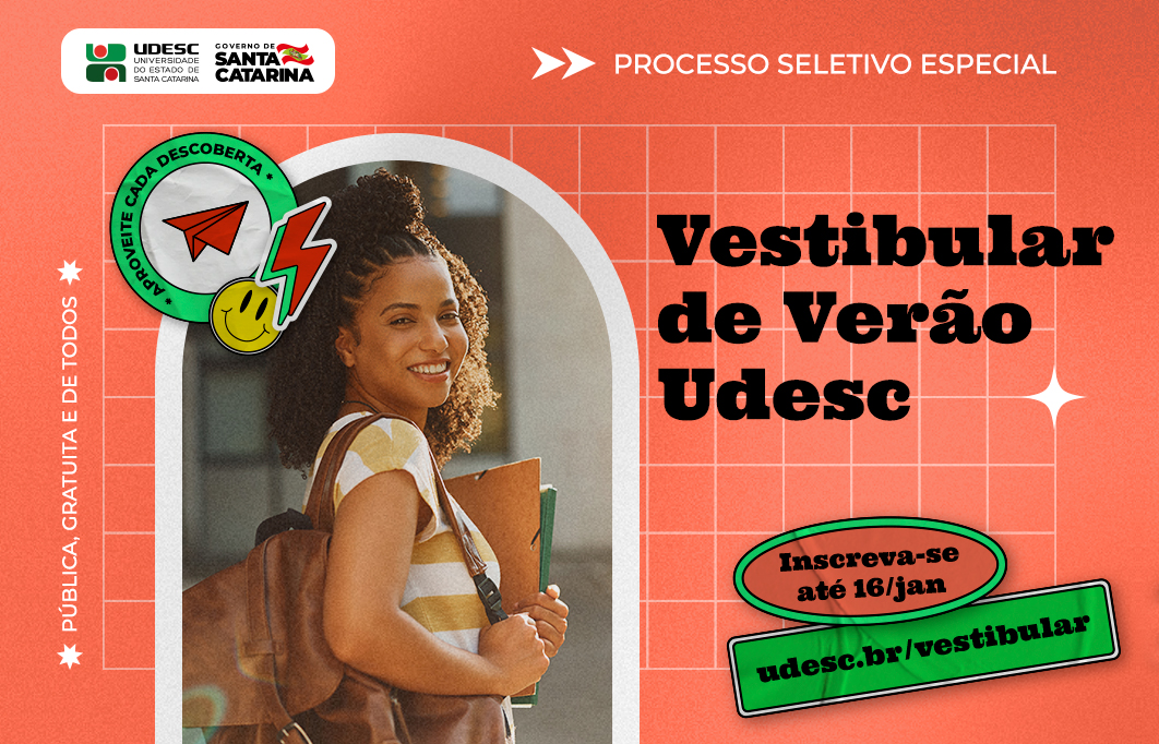 Udesc recebe inscrições gratuitas para 1,5 mil vagas do Vestibular de Verão até dia 16