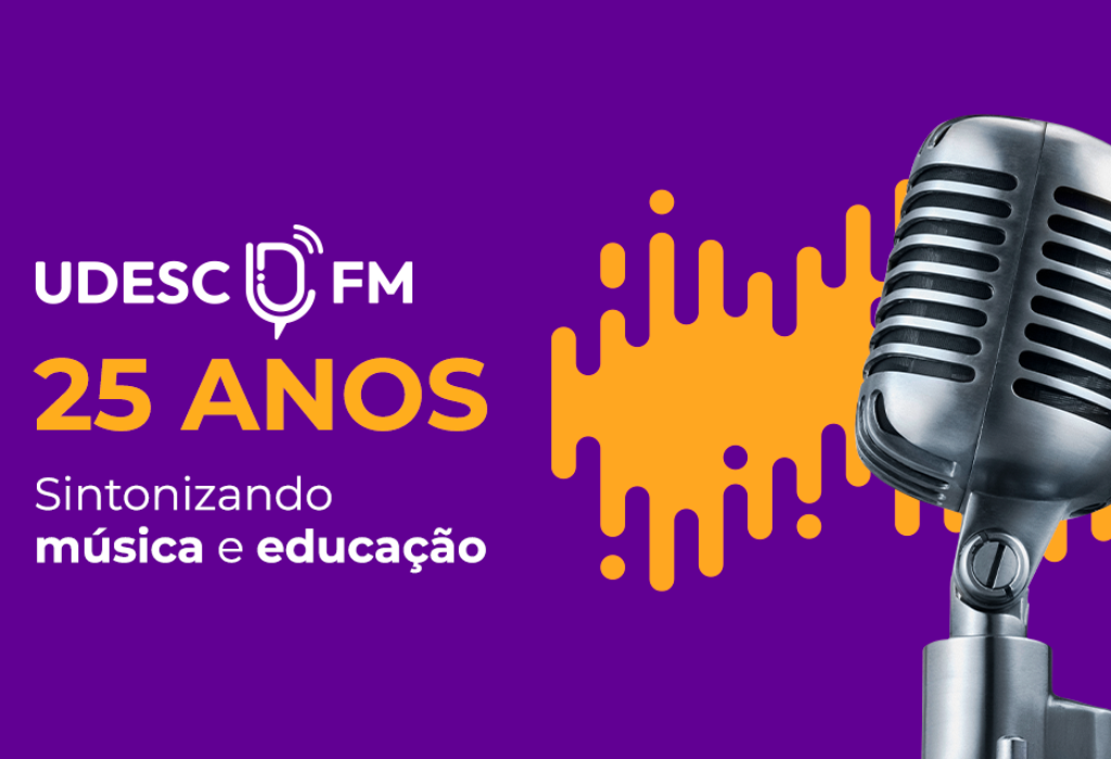 Banner dos 25 anos da Rádio Udesc FM
