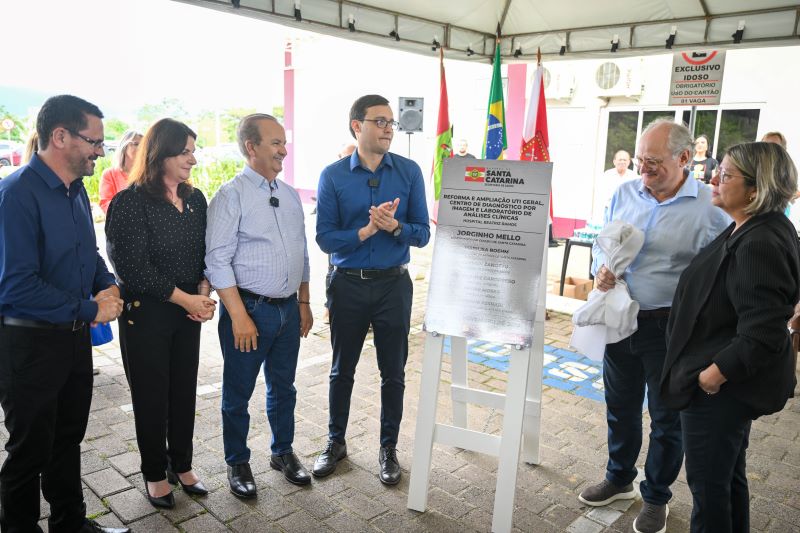 Em Indaial, governador inaugura obras de ampliação do Hospital Beatriz Ramos