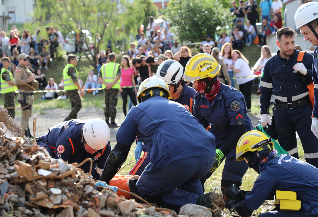 Evento encerrou nesta quinta com simulação de desastre e evacuação - Foto: Letícia Oliveira/ Ascom Udesc Lages