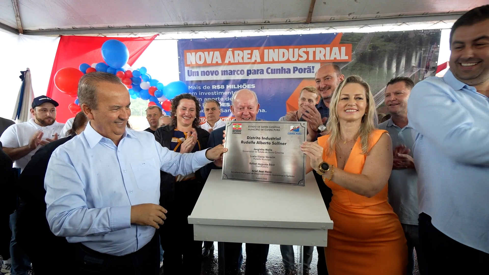 Governador Jorginho Mello inaugura Distrito Industrial em Cunha Porã