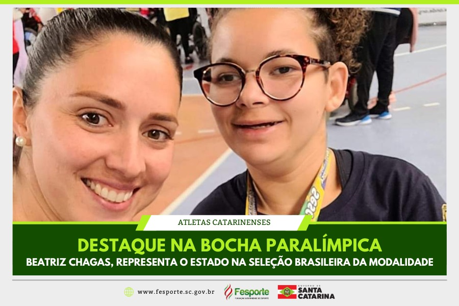 Beatriz Chagas representa Santa Catarina na seleção brasileira de bocha paralímpica