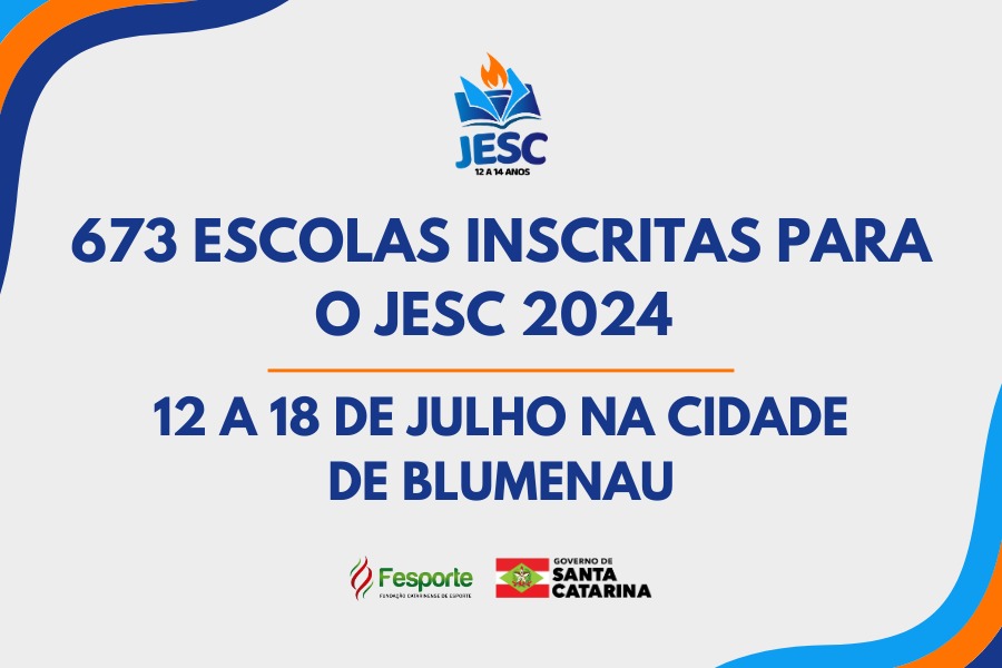 Jogos Escolares de Santa Catarina chegam à 40ª edição com 673 escolas inscritas nas competições