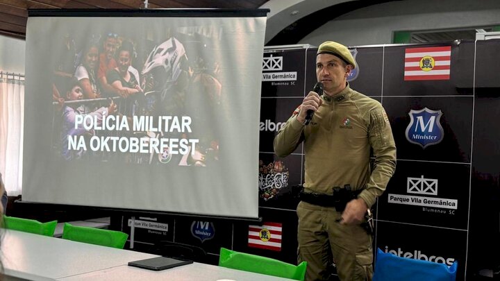 Polícia Militar apresenta plano de segurança para os dias em que a Oktoberfest irá acontecer em Blumenau