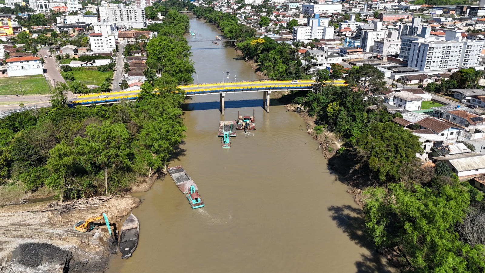 Defesa Civil consegue mais 57 dias para execução das obras de melhoramento fluvial em Rio do Sul