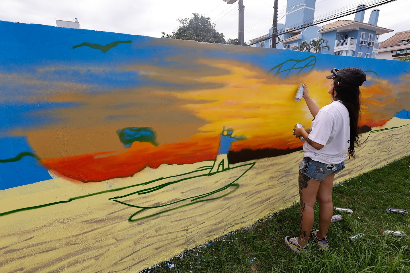 Mural em Jurerê valoriza cultura e conservação ambiental