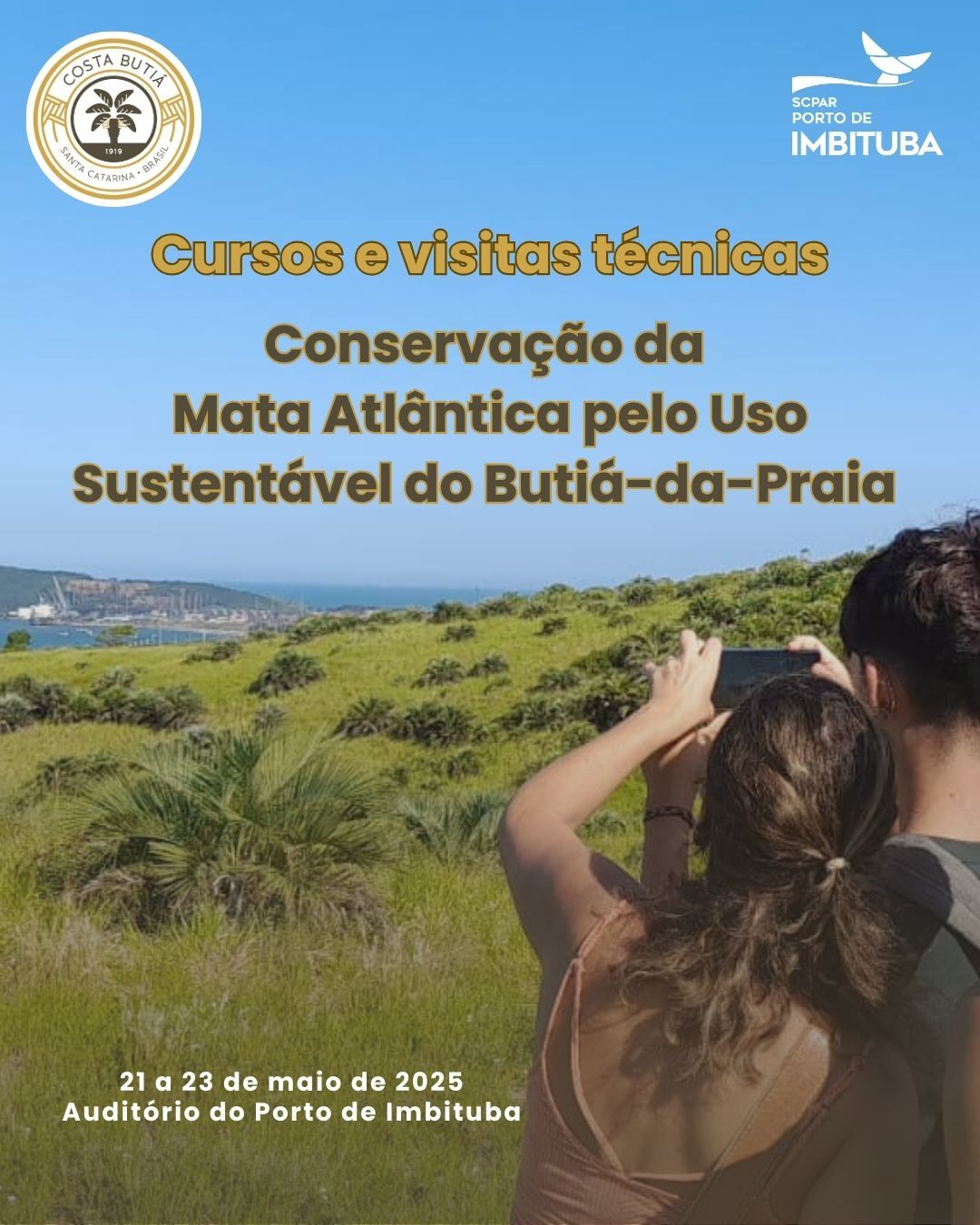 Porto de Imbituba e Projeto Costa Butiá promovem workshop sobre conservação da Mata Atlântica com foco no uso sustentável do Butiá-da-Praia